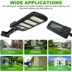 LLOVE Lampes Solaires Extérieures, 2 Pack 213 LED Éclairage De Sécurité D'extérieur Avec Détecteur De Mouvement Étanche 180° Ajustable Lampes Solaires Pour Mur Extérieur, Jardin, Rue, Porche -Luminaire solaire Soldes 2022 67631272 5