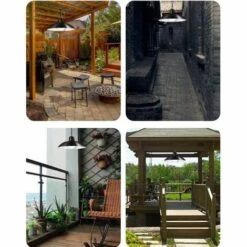 HIGHSAM Solaire Lampes Lustre Solaire Avec Télécommande étanche 2 Têtes Câble 3 M - Lumière Chaude -Luminaire solaire Soldes 2022 67632572 3