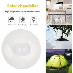 HIGHSAM Solaire Lampes Lustre Solaire Avec Télécommande étanche 2 Têtes Câble 3 M - Lumière Chaude -Luminaire solaire Soldes 2022 67632572 4