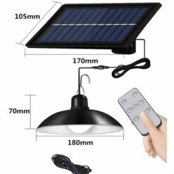 HIGHSAM Solaire Lampes Lustre Solaire Avec Télécommande étanche 2 Têtes Câble 3 M - Lumière Chaude -Luminaire solaire Soldes 2022 67632572 5