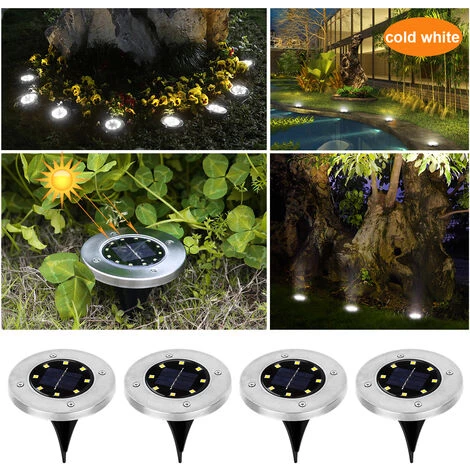 Eclaison 4 Pack Spot Lampe Solaire Jardin Etanche IP65 Pelouse Lumière Decorative Pour Chemin Jardin Terrace Cour Pelouse - Blanche Chaude 6 Eclaison 4 Pack Spot Lampe Solaire Jardin Etanche IP65 Pelouse Lumière Decorative Pour Chemin Jardin Terrace Cour Pelouse - Blanche Chaude – Image 4