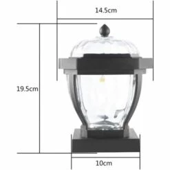 LLOVE 2LEDs Lampe Solaire Extérieur Jardin Étanche Solaire Clôture Lumière LED Capuchon Lumière Pour Poteau, Terrasse, Patio, Clôture, Poteau, Passage (Lumière Blanche) -Luminaire solaire Soldes 2022 67666648 4