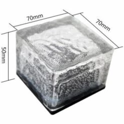 LLOVE Lampes Solaires Souterraines, Lampes Solaires étanches En Brique De Verre, Lampes Solaires Souterraines Pour Allées De Terrasse De Jardin (2 Pièces, Lumière Blanche) -Luminaire solaire Soldes 2022 67666890 3