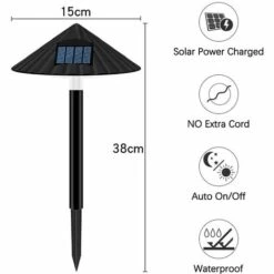 LLOVE Lampes Solaires D'extérieur Pour Jardin, éclairage Solaire Pour Allée, éclairage Extérieur étanche à énergie Solaire, éclairage Paysager Pour Allée De Jardin, Marche/arrêt Automatique Du Crépuscule à L'aube, Lampe De Pelouse -Luminaire solaire Soldes 2022 67667276 2
