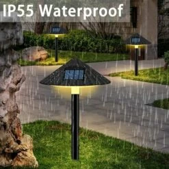 LLOVE Lampes Solaires D'extérieur Pour Jardin, éclairage Solaire Pour Allée, éclairage Extérieur étanche à énergie Solaire, éclairage Paysager Pour Allée De Jardin, Marche/arrêt Automatique Du Crépuscule à L'aube, Lampe De Pelouse -Luminaire solaire Soldes 2022 67667276 4