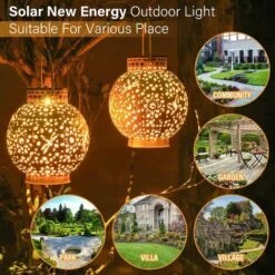 LLOVE Lumière Solaire Extérieure LED Lumière Solaire Jardin Lumière Pendante étanche Lumière Sans Fil Lumière Pendante Rechargeable éclairage Décoratif De Jardin -Luminaire solaire Soldes 2022 67890600 5