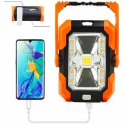 LLOVE Éclairage De Secours De Zone De Vallée Aimant Portable Banque D'énergie Solaire Mobile étanche Extérieur Tente De Randonnée éclairage De Secours, Orange -Luminaire solaire Soldes 2022 67914711 4