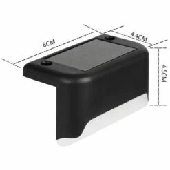 LLOVE Paquet De 4 Lampes De Terrasse Solaires Lampes De Pont à LED Étanches Lampes D'extérieur à Énergie Solaire Pour Terrasse Escaliers Voie De Jardin Marche Et Clôtures -Luminaire solaire Soldes 2022 68014736 3