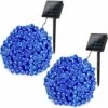 LLOVE [Lot De 2] Guirlande Lumineuse Exterieure Solaire , 22M 200 LED Guirlande Solaire Exterieur 8 Modes Étanche Guirlande LED Solaire Pour Jardin, Terrasse, Cour, Noël, Mariage, Fête(Bleu) -Luminaire solaire Soldes 2022 68201659 1