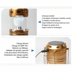 LLOVE LED Cheval Lanterne Solaire Cheval Lanterne Camping Lumière Led Cheval Lanterne Rechargeable Multifonctionnel Pêche Nuit Pêche Lumière éblouissement Lampe De Poche -Luminaire solaire Soldes 2022 68201951 3