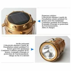 LLOVE LED Cheval Lanterne Solaire Cheval Lanterne Camping Lumière Led Cheval Lanterne Rechargeable Multifonctionnel Pêche Nuit Pêche Lumière éblouissement Lampe De Poche -Luminaire solaire Soldes 2022 68201951 4