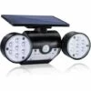 LLOVE Lampe Solaire Extérieure, Applique Murale Solaire Extérieure, Avec 30 Projecteurs LED étanches à Double Tête, Rotation à 360 Degrés, Avec Détecteur De Mouvement Pour Le Jardin -Luminaire solaire Soldes 2022 68201993 1