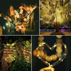 LLOVE Guirlande Lumineuse Solaire Extérieur 20 M 200 LED Guirlande Lumineuse Solaire 8 Modes Étanche Câble En Cuivre Guirlande Lumineuse Décorative Pour Jardin, Terrasse, Cour, Mariage, Fête -Luminaire solaire Soldes 2022 68202059 5