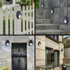 LLOVE Lampe Solaire Exterieur, 10 LED Lampe Solaire Applique Led, Eclairage Exterieur Solaire IP65 étanche Avec Capteur Crépusculaire Pour Patio, Jardin, Cour, Escaliers [Classe énergétique A+] (1 Pack) -Luminaire solaire Soldes 2022 68202074 5