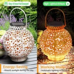 LLOVE Lumière Solaire Extérieure LED Lumière Solaire Jardin Lumière Pendante étanche Lumière Sans Fil Lumière Pendante Rechargeable éclairage Décoratif De Jardin -Luminaire solaire Soldes 2022 68309257 4