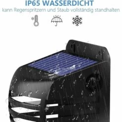 LLOVE Lot De 2 Lampes Solaires De Jardin D'extérieur – Étanche – Éclairage De Clôture Pour Allée, Clôture, Terrasse, Porte D'entrée, Escalier, Paysage -Luminaire solaire Soldes 2022 68309843 4