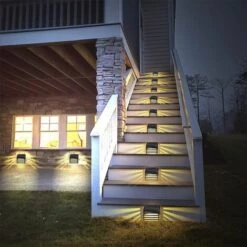 LLOVE Lot De 2 Lampes Solaires De Jardin D'extérieur – Étanche – Éclairage De Clôture Pour Allée, Clôture, Terrasse, Porte D'entrée, Escalier, Paysage -Luminaire solaire Soldes 2022 68309843 5