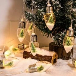 GrooFoo Guirlande Lumineuse,Noel Led Guirlandes Lumineuses,2m 10 LED D'extérieur Boule De Cristal Guirlande Lumineuse De Fée Lumières Étanche,​Éclairage Décoratif Sapin De ​Noel Lumières Pour Noël GrooFoo