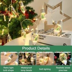 GrooFoo Guirlande Lumineuse,Noel Led Guirlandes Lumineuses,2m 10 LED D'extérieur Boule De Cristal Guirlande Lumineuse De Fée Lumières Étanche,​Éclairage Décoratif Sapin De ​Noel Lumières Pour Noël GrooFoo -Luminaire solaire Soldes 2022 68493973 4