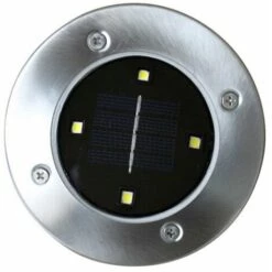 LLOVE 1PCS Lampe Solaire Extérieur Jardin, Spot Solaire Extérieur Encastrables 4 Perles LED Au Sol Éclairage Blanche Chaude Étanche IP65 Décoration Pour Chemin Terrasse Pelouse Cour Allée