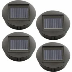 LLOVE 4 Pièces Lampes Solaires De Rechange Avec Ampoules LED, Remplacement De Lumières Solaires Top, Couvercle De Lanterne De Panneau Solaire à LED Pour Lanterne De Jardin Suspendue Extérieure