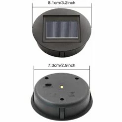 LLOVE 4 Pièces Lampes Solaires De Rechange Avec Ampoules LED, Remplacement De Lumières Solaires Top, Couvercle De Lanterne De Panneau Solaire à LED Pour Lanterne De Jardin Suspendue Extérieure -Luminaire solaire Soldes 2022 68573957 4