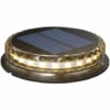 Lampe Solaire DENUOTOP Solar Ground Lights LED Warm Light Outdoor Solar Disk Lights IP68 Waterproof Underground Lights Solar Garden Lights Landscape Lights For Pathway Yard Deck Patio Walkway