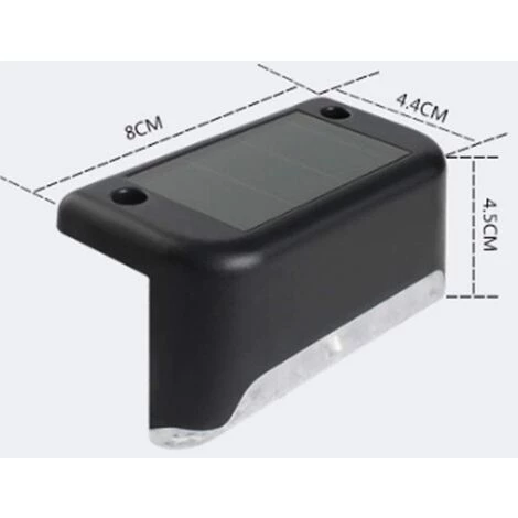 LLOVE Lot De 4 Lampes Solaires à LED Pour Escalier De Jardin étanches Pour Clôture Murale Extérieure 4 LLOVE Lot De 4 Lampes Solaires à LED Pour Escalier De Jardin étanches Pour Clôture Murale Extérieure – Image 2