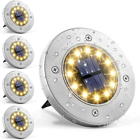 LLOVE Lampe Solaire Extérieure 12 LED 4 Pièces Lampe Solaire Lumière Chaude Lampe Solaire De Jardin Imperméable Acier Inoxydable Pour Extérieur, Jardin, Patio, Pelouse, Cour, Trottoir 3 LLOVE Lampe Solaire Extérieure 12 LED 4 Pièces Lampe Solaire Lumière Chaude Lampe Solaire De Jardin Imperméable Acier Inoxydable Pour Extérieur, Jardin, Patio, Pelouse, Cour, Trottoir