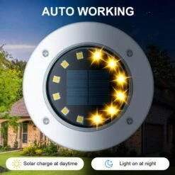 LLOVE Lampe Solaire Extérieure 12 LED 4 Pièces Lampe Solaire Lumière Chaude Lampe Solaire De Jardin Imperméable Acier Inoxydable Pour Extérieur, Jardin, Patio, Pelouse, Cour, Trottoir 8 LLOVE Lampe Solaire Extérieure 12 LED 4 Pièces Lampe Solaire Lumière Chaude Lampe Solaire De Jardin Imperméable Acier Inoxydable Pour Extérieur, Jardin, Patio, Pelouse, Cour, Trottoir -Luminaire solaire Soldes 2022 68766962 3