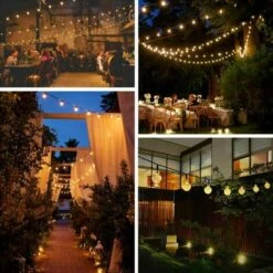 MONLY Guirlande Solaire Guirlande Lumineuse Solaire Extérieure 40LED Globe De Cristal Imperméable Guirlande Lumineuse Pour Jardin, Cour, Camping, Mariage, Décoration De Noël (Blanc Chaud) -Luminaire solaire Soldes 2022 68773322 4