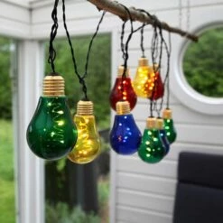 STAR Guirlande Solaire PARTY De 10 Ampoules Multicolores