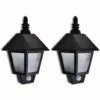 VidaXL Applique Murale Solaire Avec Capteur De Mouvement 2 Pcs - Noir