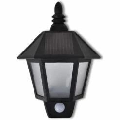 VidaXL Applique Murale Solaire Avec Capteur De Mouvement 2 Pcs - Noir -Luminaire solaire Soldes 2022 733648 3