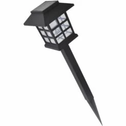 VidaXL Ensemble De 12 Lampes LED Solaires Avec Piquet 8,6x8,6x38 Cm - Noir -Luminaire solaire Soldes 2022 734685 3
