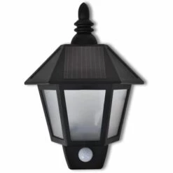 VidaXL Applique Murale Solaire Avec Capteur De Mouvement - Noir -Luminaire solaire Soldes 2022 734698 3