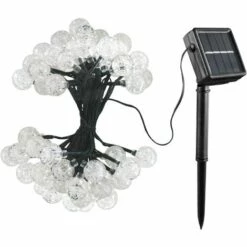 OVIALA Guirlande 60 Boules Guinguettes Led 11m - Noir