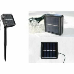 OVIALA Guirlande 60 Boules Guinguettes Led 11m - Noir -Luminaire solaire Soldes 2022 8505666 3