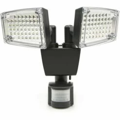 IDMARKET Projecteur Solaire 2 Têtes 100 LED Détecteur De Mouvement -Luminaire solaire Soldes 2022 9356770 4