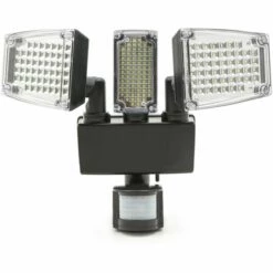 IDMARKET Projecteur Solaire 3 Têtes 178 Led Détecteur De Mouvement -Luminaire solaire Soldes 2022 9443073 4
